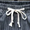 Summer Stretch Fashion Blue Men's Casual Shorts Spodnie duże ubrania męskie dżinsowe krótkie sznurka w rozmiarze krótkie dżinsy
