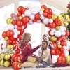 Balões de Natal Garland Arch Kit Holida de inverno Festival Festival Atmosfera Decoração de festa em casa