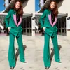 Color matching Mother of the Bride Pants Suits Plus Size Lady Oversize Blazer Trousers Set Wedding Wear 2 Pieces