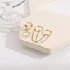 Cluster Ringe Koreanische Mode Gold Schmetterling Für Frauen Männer Liebhaber Paar Sets Gepaarte Dinge Hochzeit Offene Einstellbare Ring Geschenk SchmuckCluster