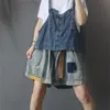 Koreanische Denim Kurze Hosenträger Damen Cowboy Weste Mit Vneck Ärmellose Vintage Sommer Stil Tops Streetwear Übergroßen L220812