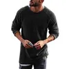 Camisa base de suéter masculina solta casual tops de malha vestido fino l220801