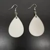 Sublimation Earrings Blank White Pendants Drop DIY Dangler Leaf Manual Handwork For Gift DHL Fast Delivery