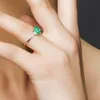 Alyans Zirkon Yüzüğü Zeytin Yeşil Mor Kırmızı Gems ile Kakılış Kadınlar İçin Gümüş Kristal Takı Toptan Hediye Damla Wynn22