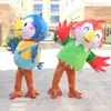 Costume della mascotte del pappagallo di Halloween Personaggio dei cartoni animati di alta qualità Personaggio a tema Carnevale Vestito unisex per adulti Vestito da festa di compleanno di Natale