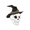 Halloween Wizard Skull Cat Brosch Pin Moon Punk Black Kitty Candle Festival Clothes Corsage Accessories Bag tröja Clothin6348353