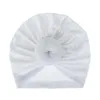 Baby Turban Bonnet Soild Color Bawełna górna górna część wewnętrzna hidżab afrykański skręt headwrap dziewczęta chłopcy głowa głowa Indie Hat Hidżabs czapka