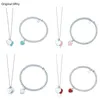 Original Tiffny Valentines Gift Ny 925 Sterling Classic DIY Love Necklace Armband Set Multicolor Valfritt Kvinnsmycken Y0329