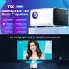 T10 1080p Full HD Portable Andriod TV Projector com palestrante hifi estéreo Smart Cinema Video Projectors home theater