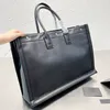 革のトートバッグ女性Rive Gauche Handbagショルダーバッグショッピングバッグ高品質の財布エンボスレター