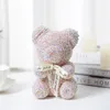 Decoratieve bloemen Kransen Drop boorpijp rozen teddybeer kunstmatig voor vrouwen valentijns cadeau bruiloft kersthuis decoratie