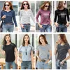 Kobiety Koszulka Bawełniana Krótki Z Długim Rękawem Lady T Koszula Paski Lato Wiosna Jesień Kobiet Blusa Biała Trendy Moda Top Tee T0 220321