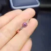 Klusterringar silver 0,5 ct rosa moissanitring rund utmärkta snitt pass diamant test engagemang för kvinnor