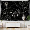 Sun Moon Tapestry Starry Sky Wall Hanging Indian Mandala Boho Printed Psychedelic Tapiz Witchcraft Cloth Rugs J220804