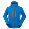 Men Outdoor Camping Waterproof Jackets Wear For Man Soft Shell Stand Neck Climbing Hooded Windbreaker Sports Coats 1652