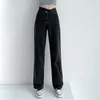 Zoenova Jeans Wide Wide Leg Pants Mom Femme Black Blue Jeans High Weast Woman Ounser