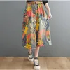 Skirts Denim Long Womens 2022 Summer Jean Skirt Vintage High Waisted Printed Party Loose Midi Maxi Jupes Feminina