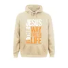 Mäns Hoodies Sweatshirts Jesus Hur Sanning Livet John Christian Bibel Verse Hooded Pullover för manliga bekväma grossistkläder