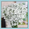 Decorative Flowers Wreaths Festive Party Supplies Home Garden New Arrive Gypsophila Babys Breath Artificial Fake Silk Plant Wedding Drop D