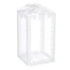 300st Clear PVC Box Packing Wedding/Christmas Favor Cake Packaging Chocolate Candy Dragee Apple Gift Event Transparent Box