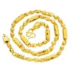 Vaste ketting hiphop kralen ketting 18k geel goud gevulde mode heren ketting link rotsstijl gepolijste sieraden6523728