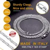 Chaînes U7 solide 925 chaîne en argent Sterling pour hommes femmes adolescent bijoux italien Figaro cubain gourmette superposition collier SC289230d