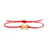 Bracelets de charme Blanc Zircone Cubique Lettre X Croix Pour Femmes Corde Rouge Chaîne De Corde À La Main Fille CZ Chanceux Bonheur BijouxCharmCharm Inte2