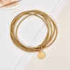 Charme Bracelets Simple Multi-couche Style En Acier Inoxydable Chaîne Bracelet Bijoux De Mode Pour Femmes Hommes De Mariage Fête D'anniversaire GiftCharm