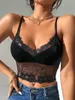 Kvinnors tankar Camis Lace Splice Camisole Solid Color Sexig Deep V-ring Spaghetti Strap Slim-Fit Wild Summer Women Fashion Nave Sling Tops