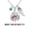 Pendentif Colliers Urne Pierre De Naissance Collier Bijoux Fantaisie Toujours Dans Mon Coeur Mini Dans Belle Lotus Cendres Commémoratives De CrémationPendentif