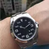 디자이너 럭셔리 손목 시계 116900 40mm 기계식 블랙 다이얼 사파이어 유리 실버 스테인레스 스틸 팔찌 남자 시계