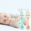 QWZ Musical Flashing Baby Rattles Teether Rattle Toy Hand Bells Rabbit Hand Bells born Infant Early Educational Toys 012M 220531