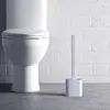 Toiletborstel lekvrij met basis siliconen toilet platte kop flexibele zachte borstel247Y9640906