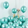 10 pouces 50pcs / lot Nouveau Métal Brillant Perle Latex Ballons Épais Chrome Métallique Couleurs Gonflable Air Balls Fête D'anniversaire Décor 20Lot F0712