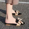 Sandals 2022 Year Summer Fashion Women's Slippers Bow Knot Round Toe Casual Comfortable Low-heeled Beach Shoes