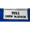 MIT85 UF Chen37 Goodjob Men #11 Drew Bledsoe Team أصدر 1990 White College Jersey Size S-4XL أو مخصص أي اسم أو رقم قميص