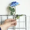Rose d'angle artificielle en soie, 1 pièce, fleurs d'angle en soie, décoration de maison, en Latex, fleurs d'imitation pour fête de mariage