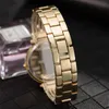 ساعة Wristwatches Women Fashion Gold Watches Simple Diamond Dial Ladies Quartz Quartz Alloy Discal Servent Sbracelet Woman Woman