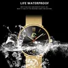 Wristwatches Mens Watches Luxury Stainless Steel Mesh Belt Quartz WristWatch Men Calendar Luminous Gold Bracelet Clock Relogio MasculinoWris