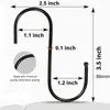 3,5 inç/8.6cm s kancalar siyah çelik s şekilli kanca asma tencere bitkileri çanta havlu ağır hizmet mutfak askı