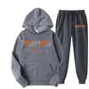 Autumn/Winter Brand TRAPSTAR Tracksuit Men's Hoodie Sports Sets Fashion Rainbow Plush Embroidery Fleece Sweatshirt Sweatpants 220602