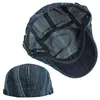 Printemps été hommes béret chapeaux lavé Denim rayé casquette en arête de poisson avant chapeau femmes décontracté parasol Cabbie chapeau d'équitation J220722