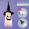 2022 Fast Halloween LED قبعات خفيفة وميض معلقة Ghost Halloween Party Party Up Flowing Wizard Hat Lamp Props Props for Home Bar Decoration F0817