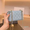 2022 Womens Classic Caviar Leather Box Trunk Vanity Bags Crush Gold Ball Real Calfskin Card Holder Cosmetic Case Large Capacity Designer Sacoche Handväskor 20cm CC