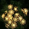 Stringhe Stringa LED solare Illuminazione natalizia Decorazione Natale Festa di nozze Fata Interni Esterni Strada Soggiorno Giardino Fiore di lotoLED