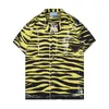 22 Lüks Tasarımcı Gömlek Erkek Moda Tiger Bowling Shirt Hawaii Çiçek Günlük Gömlek Erkekler İnce Fit kısa kollu elbise gömlek2097