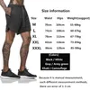 2 In 1 Gym Shorts Men Running Quick Dry Summer 's Built-in Pockets Fitness Sports Compression Underwear W220426