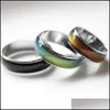 Pierścienie zespołu biżuteria 20pcs/partia Pierścień odbarwia temperatura dla kobiet proste vintage modne palec dostawa 2021 dhxse