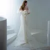 2022 Mermaid Satin Vestido de noiva de cetim de champanhe Tubo de gaze francês Tubo Top Wed Dress Vestido de Novia