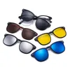 5 шт., магнитные поляризационные солнцезащитные очки с зажимом для женщин и мужчин, пластиковая оправа для солнцезащитных очков для ночного вождения UV400 220531